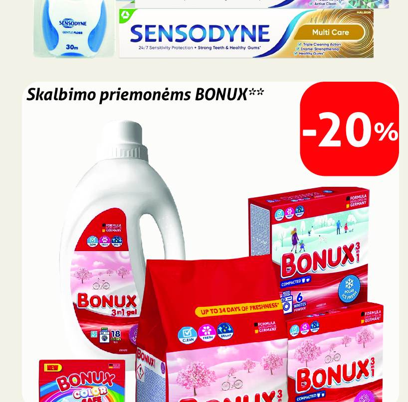 Skalbimo priemonėms BONUX