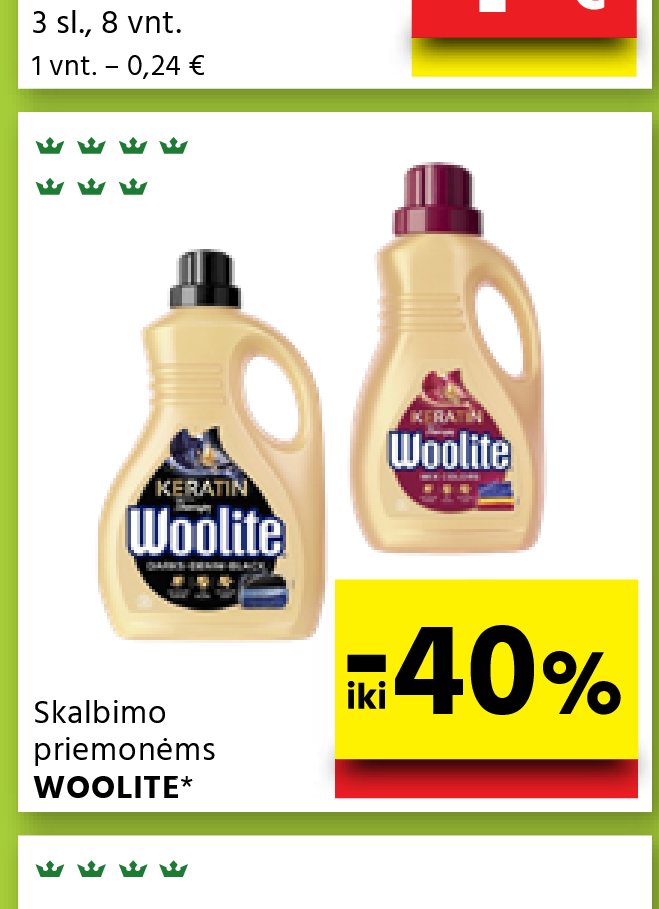 Skalbimo priemonėms WOOLITE