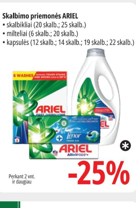 Skalbimo priemonės ARIEL, 20 skalb.