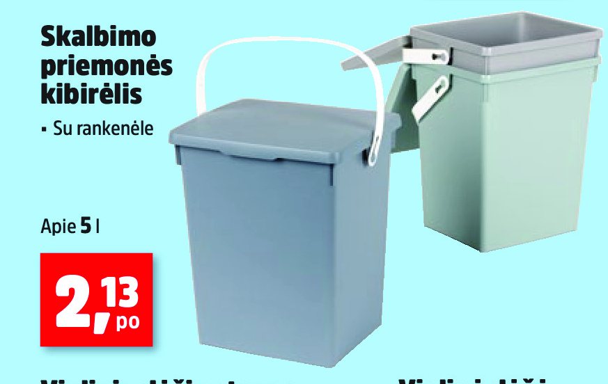 Skalbimo priemonės kibirėlis, 5 l