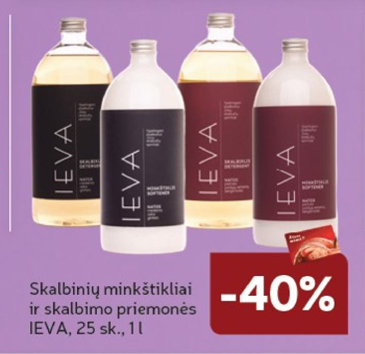 Skalbinių minkštikliai ir skalbimo priemonės IEVA, 1 l
