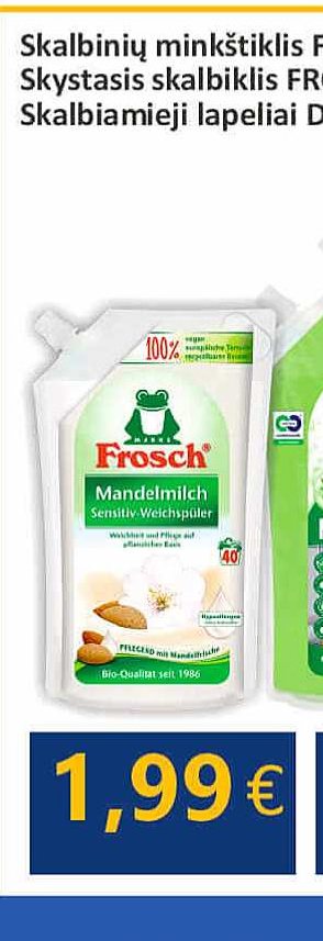 Skalbinių minkštiklis FROSCH, 40 skalb.