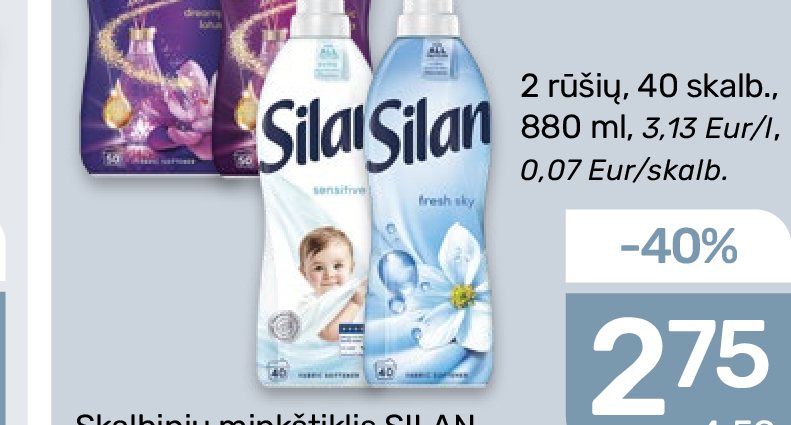 Skalbinių minkštiklis SILAN, 40 skalb.