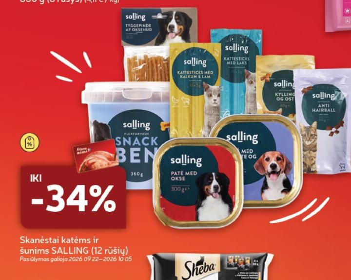 Skanėstai katėms ir šunims SALLING
