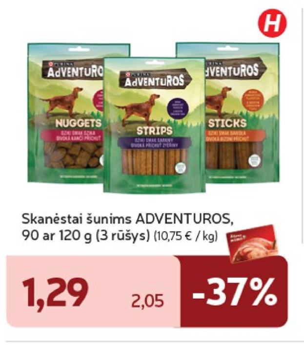 Skanėstai šunims ADVENTUROS, 120 g