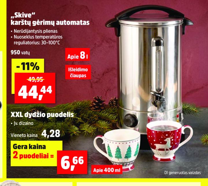 „Skive“ karštų gėrimų automatas, 8 l