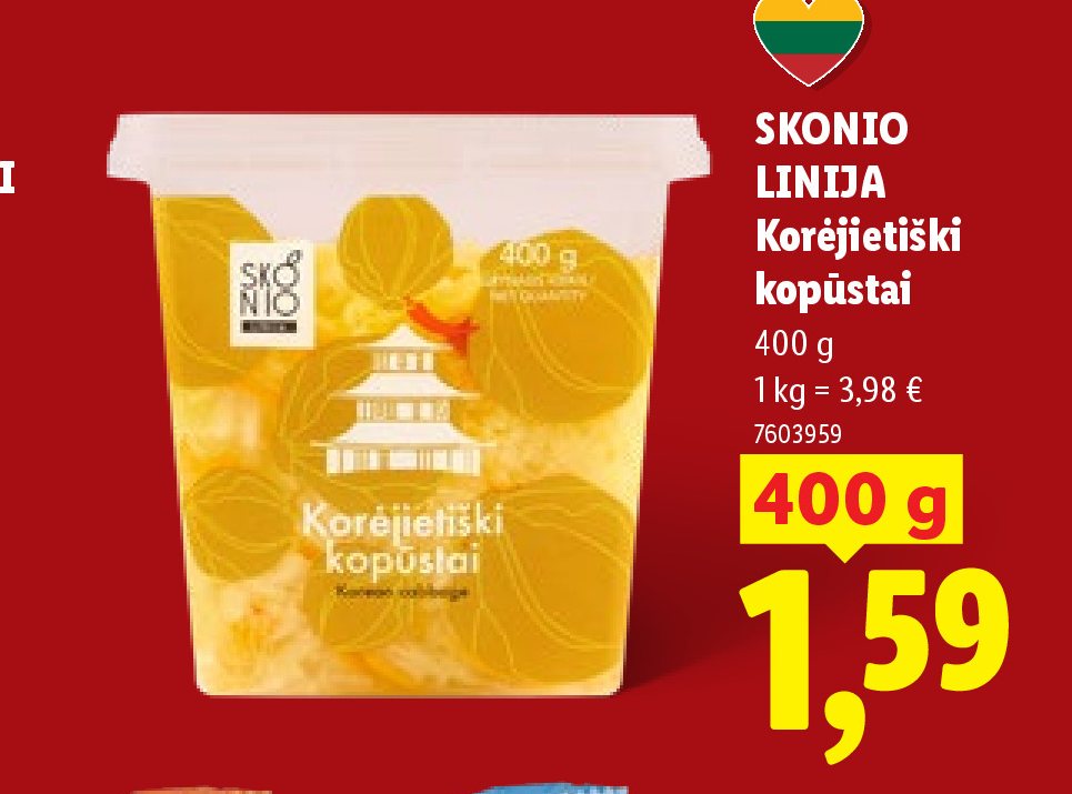SKONIO LINIJA Korėjietiški kopūstai, 400 g