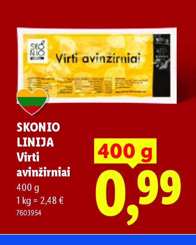 SKONIO LINIJA Virti avinžirniai, 400 g