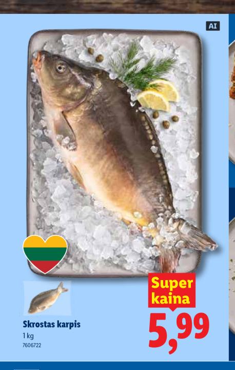 Skrostas karpis, 1 kg