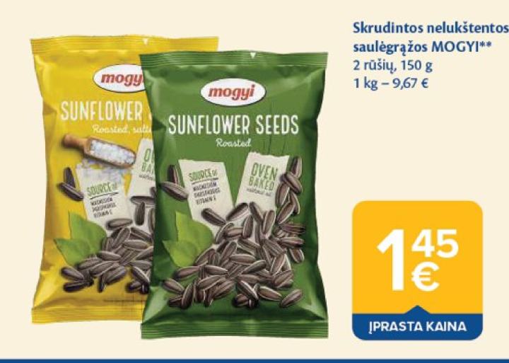 Skrudintos nelukštentos saulėgrąžos MOGYI, 150 g