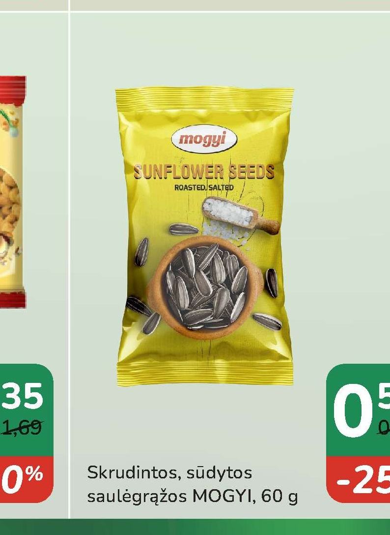 Skrudintos, sūdytos saulėgrąžos MOGYI, 60 g