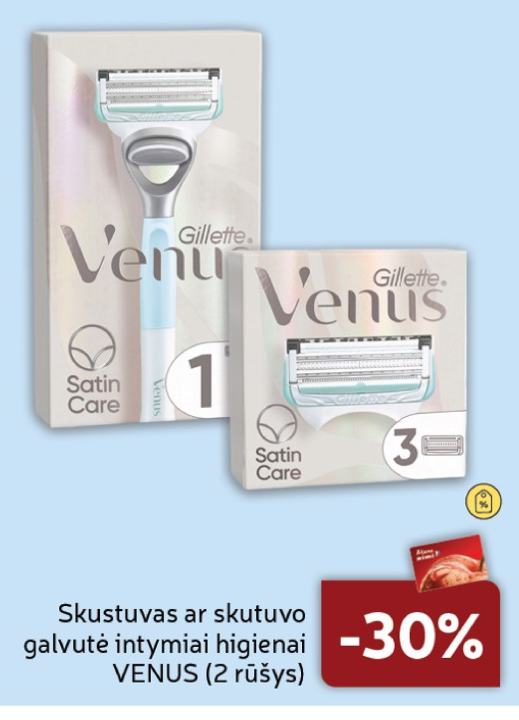 Skustuvas ar skutuvo galvutė intymiai higienai VENUS