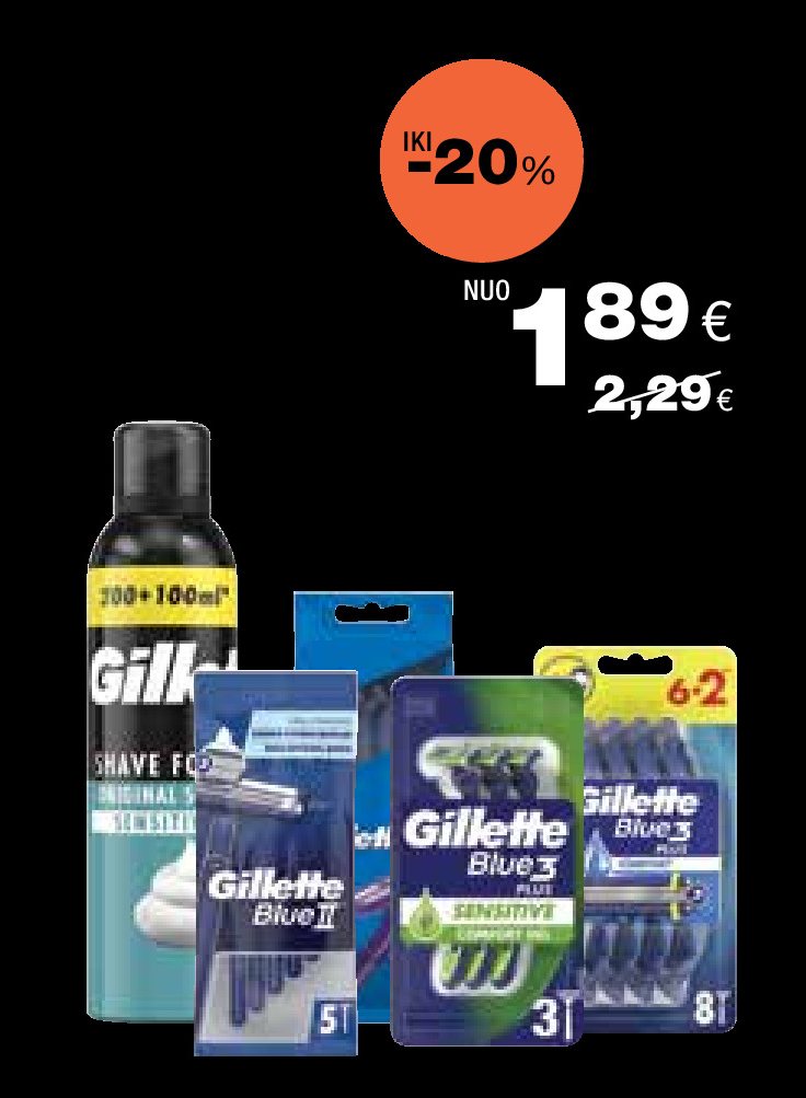 Skutimosi priemonės GILLETTE
