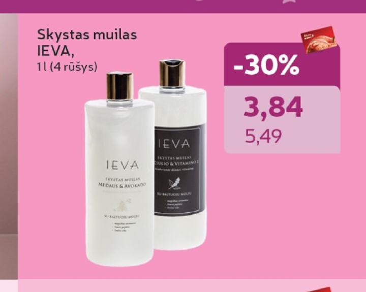 Skystas muilas IEVA, 1 l