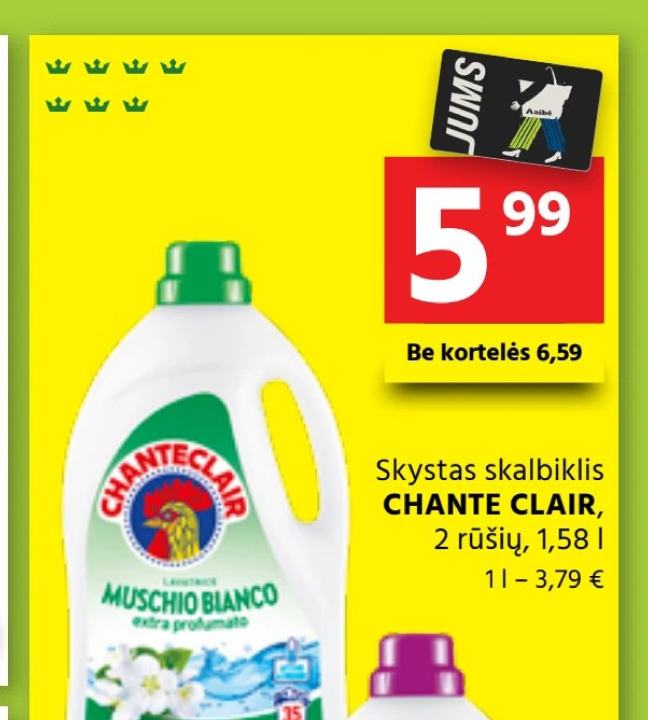 Skystas skalbiklis CHANTE CLAIR, 1.58 l
