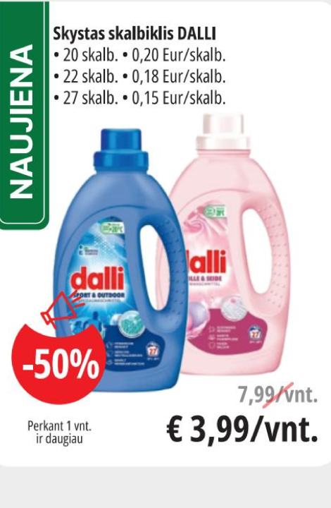 Skystas skalbiklis DALLI, 20 skalb.