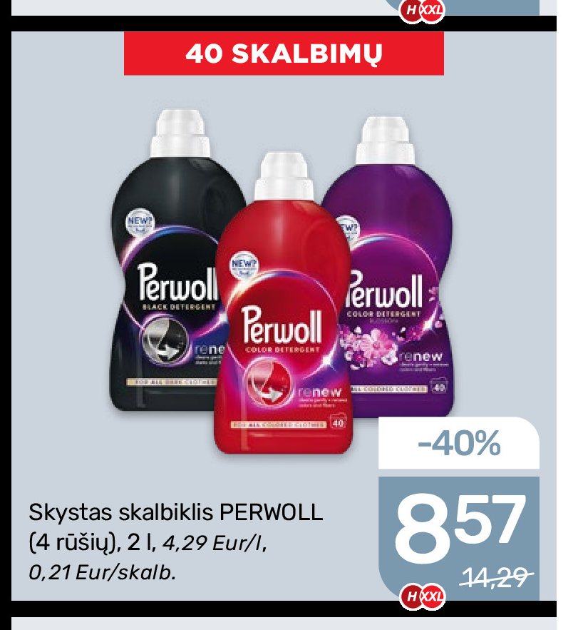 Skystas skalbiklis PERWOLL, 2 l