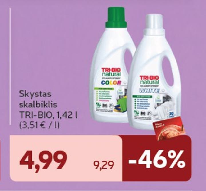 Skystas skalbiklis TRI-BIO, 1.42 l