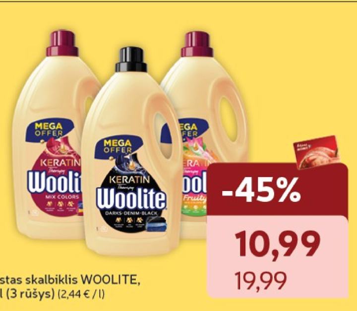 Skystas skalbiklis WOOLITE, 4.5 l