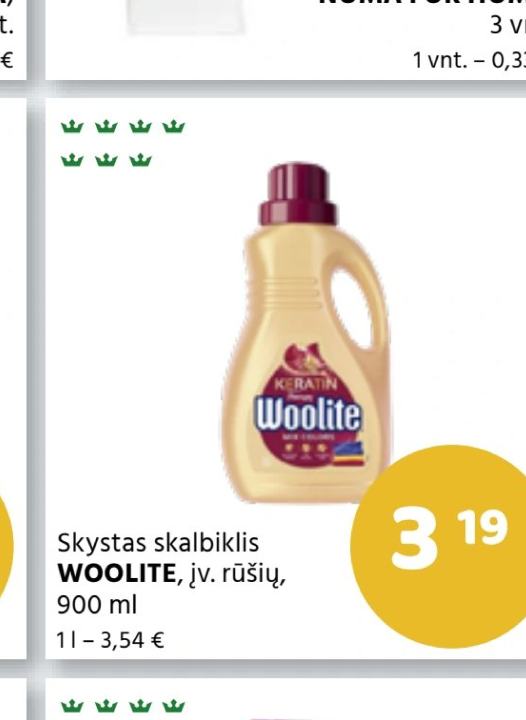 Skystas skalbiklis WOOLITE, 900 ml