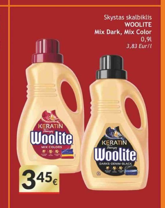 Skystas skalbiklis WOOLITE Mix Dark, Mix Color, 0.9 l