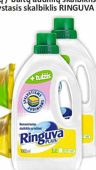 Skystasis spalvotų / baltų audinių skalbiklis RINGUVA PLIUS, 1 l