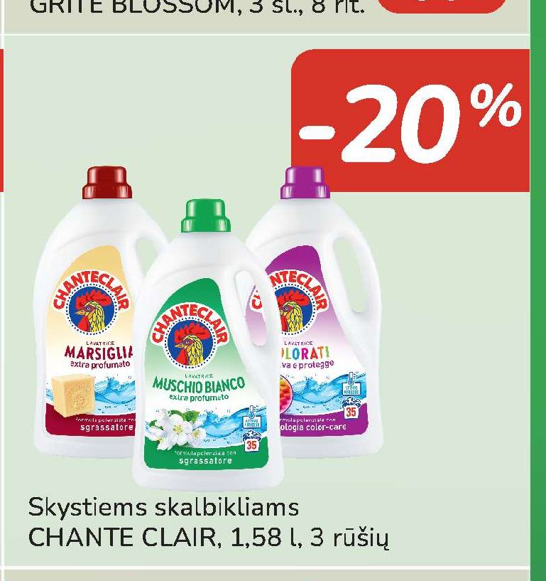 Skystiems skalbikliams CHANTE CLAIR, 1.58 l
