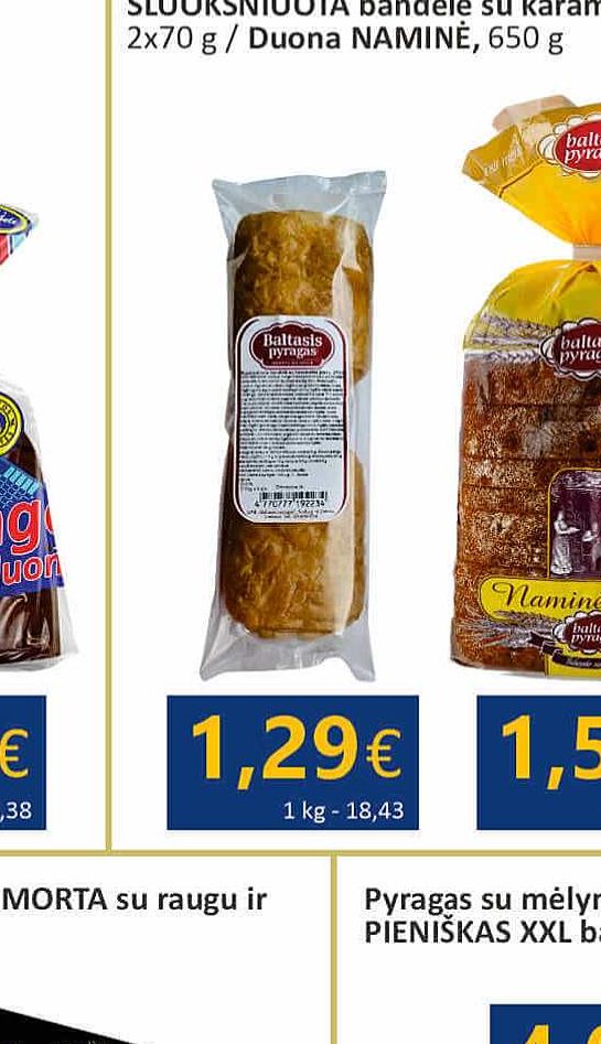 SLUOKSNIUOTA bandelė su karamelės įdaru, 2 x 70 g