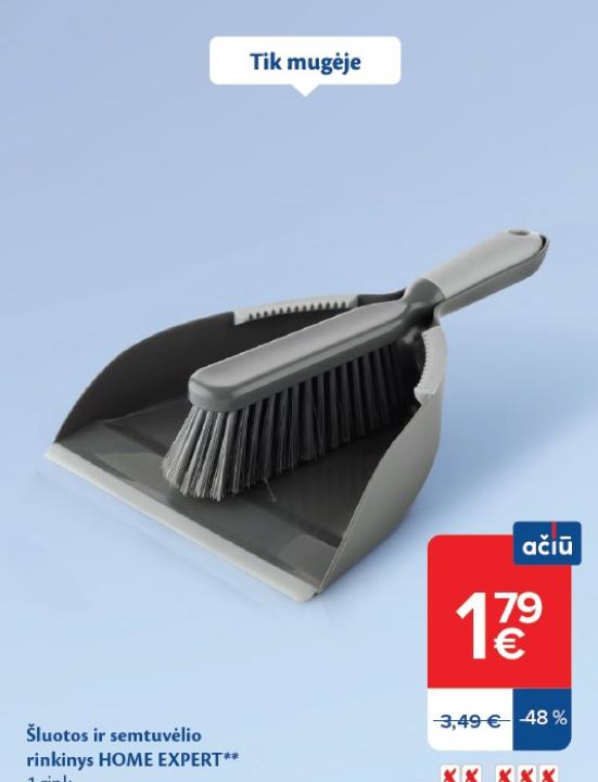 Šluotos ir semtuvėlio rinkinys HOME EXPERT, 1 rink.