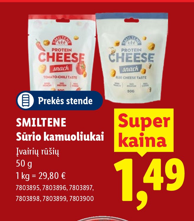 SMILTENE Sūrio kamuoliukai, 50 g