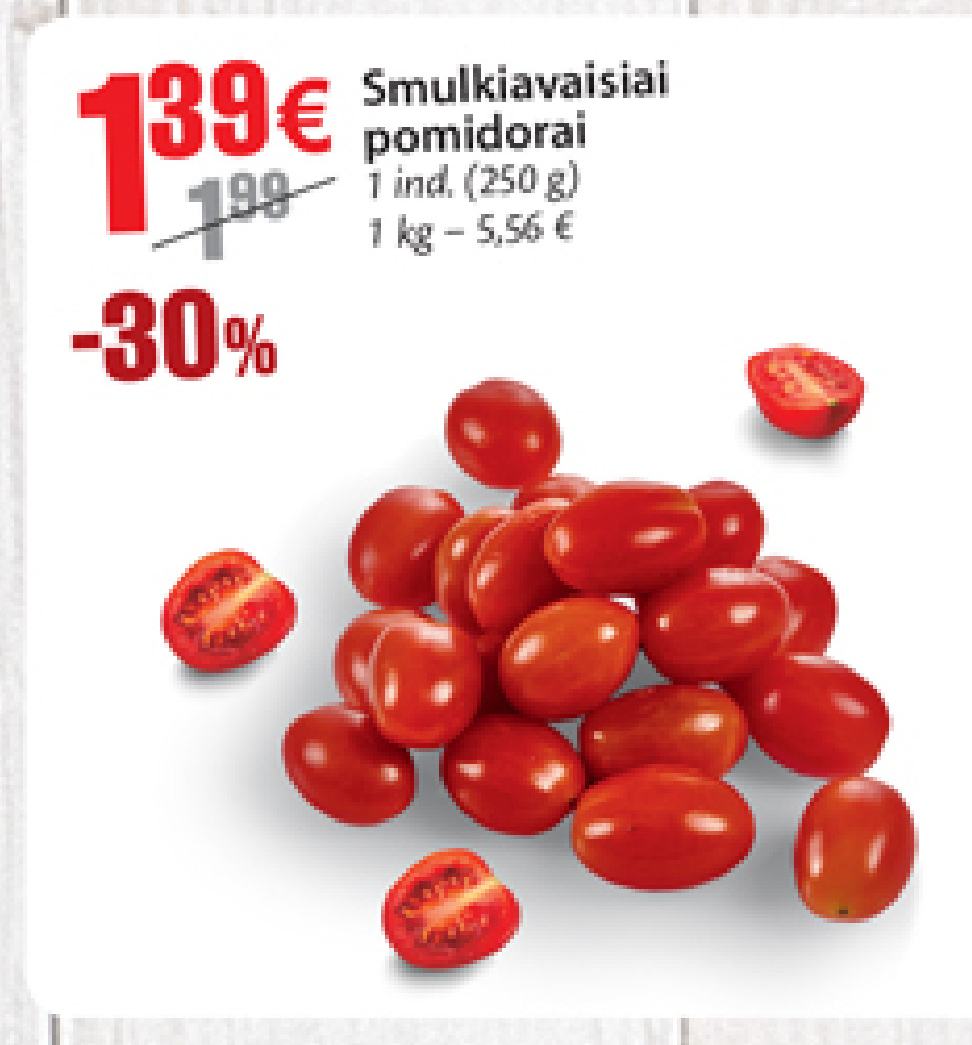 Smulkiavaisiai pomidorai, 250 g