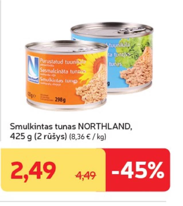 Smulkintas tunas NORTHLAND, 425 g