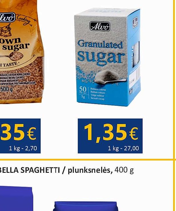 Smulkus ALVO cukrus, 50 vnt