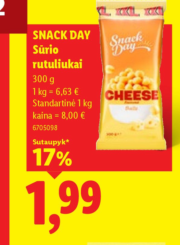 SNACK DAY Sūrio rutuliukai, 300 g