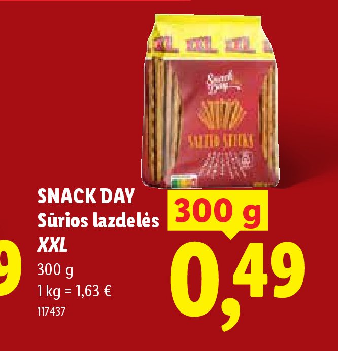 SNACK DAY Sūrios lazdelės XXL, 300 g