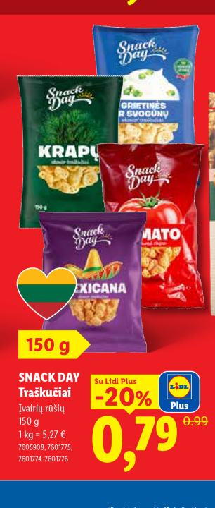 SNACK DAY Traškučiai, 150 g