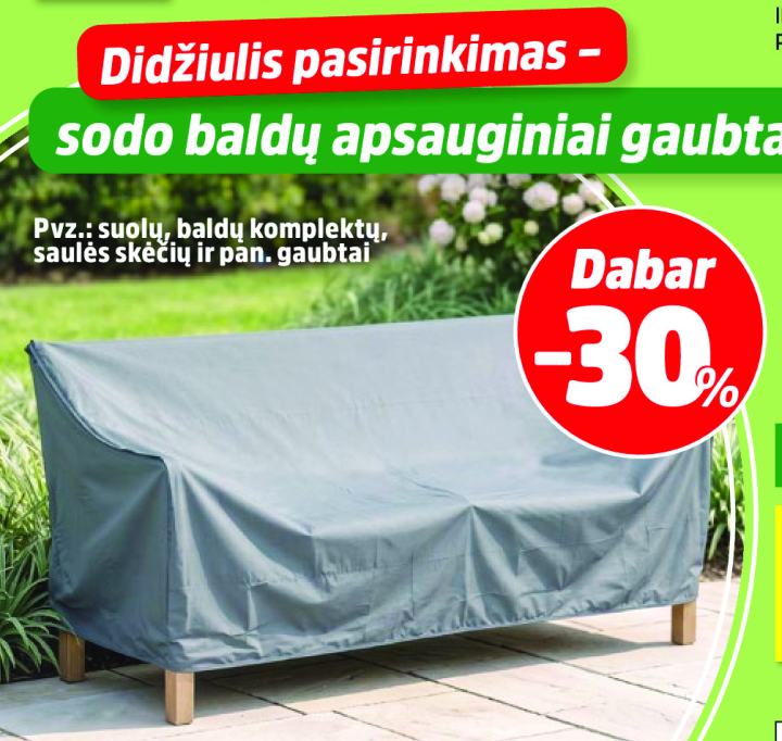 Sodo baldų apsauginiai gaubtai