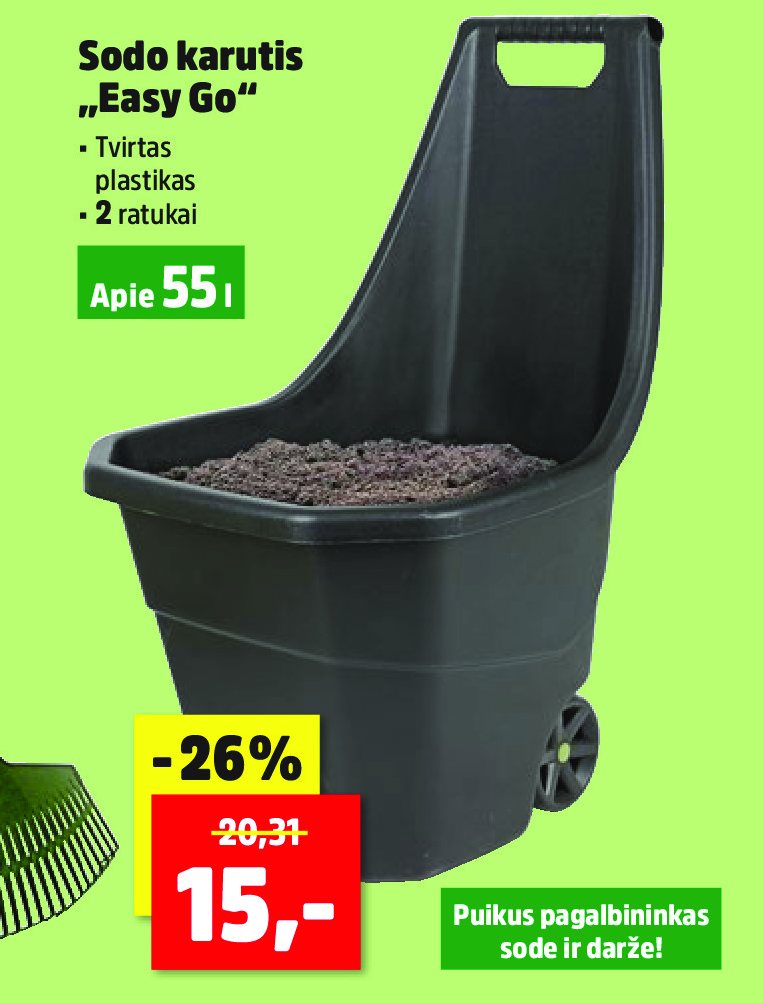 Sodo karutis „Easy Go“, 55 l