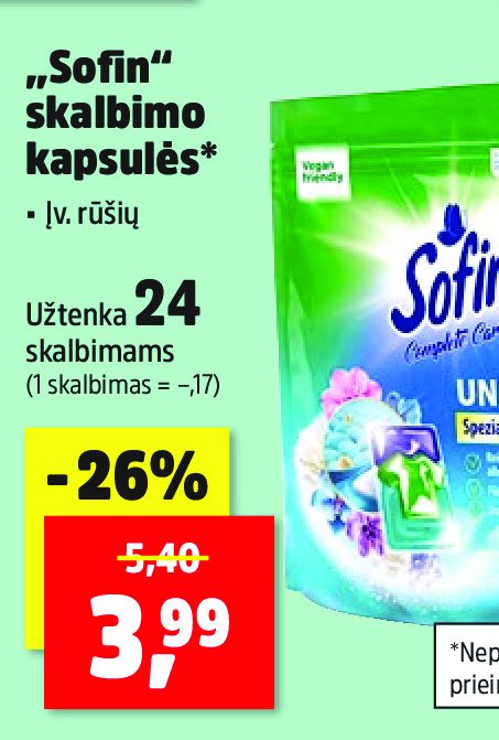 „Sofin“ skalbimo kapsulės