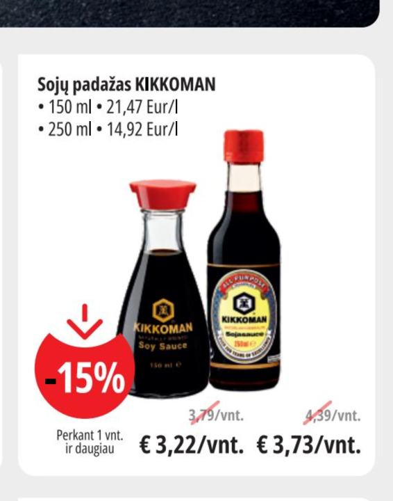 Sojų padažas KIKKOMAN, 250 ml