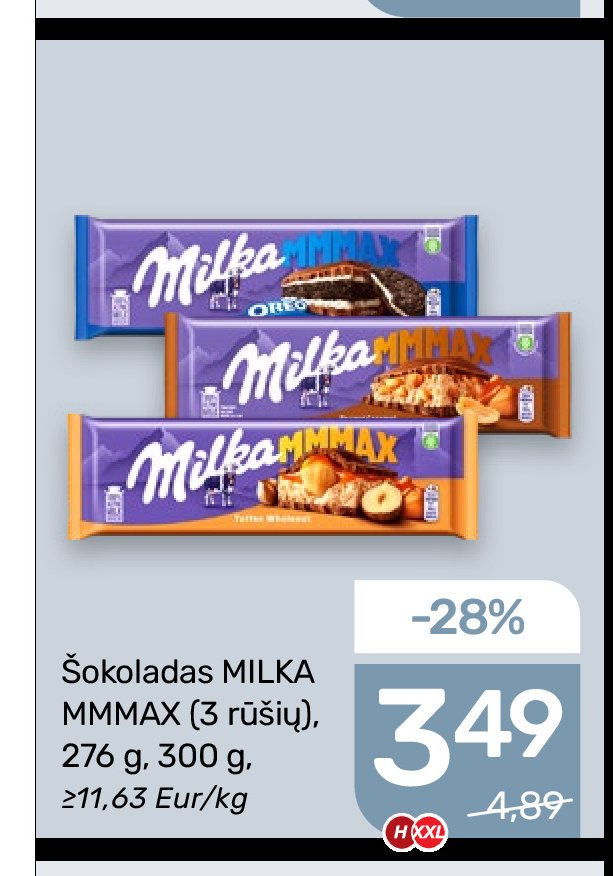 Šokoladas MILKA MMMAX, 276 g