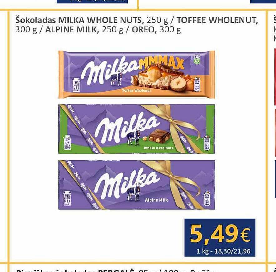 Šokoladas MILKA OREO, 300 g