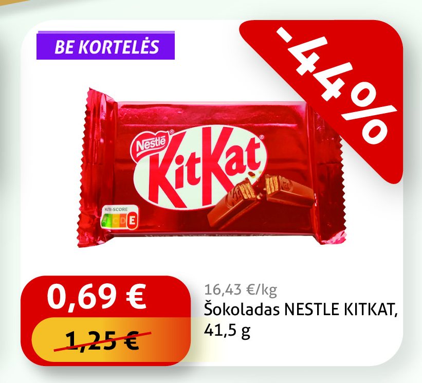 Šokoladas NESTLE KITKAT, 41.5 g