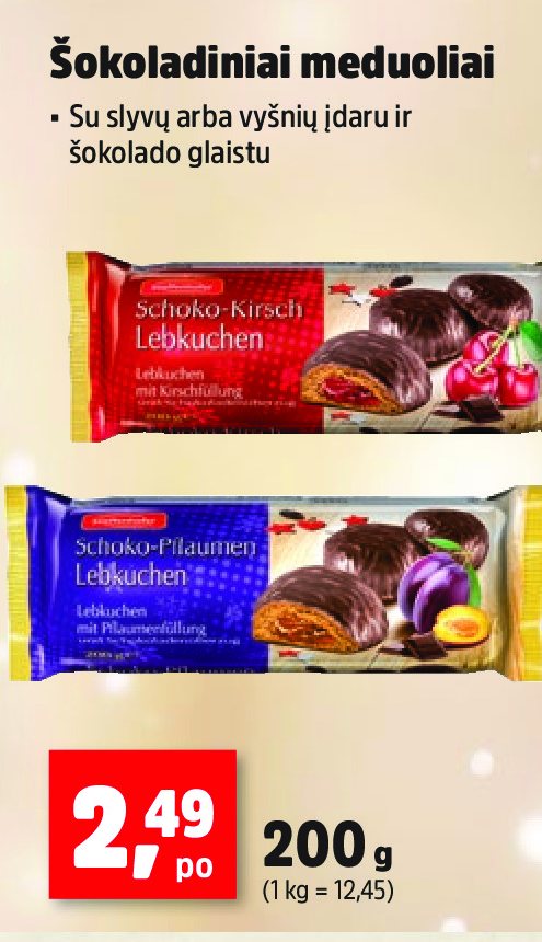 Šokoladiniai meduoliai, 200 g