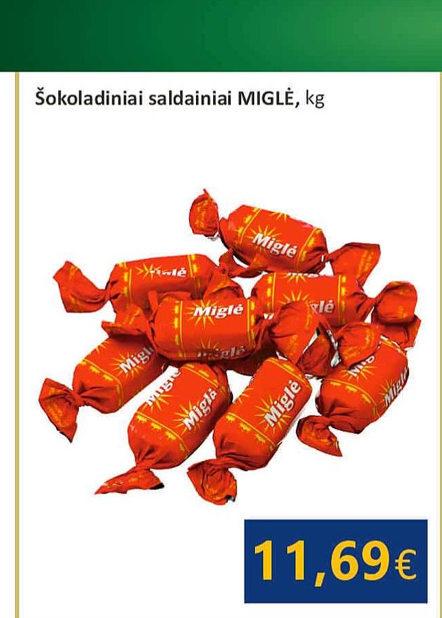 Šokoladiniai saldainiai MIGLĖ