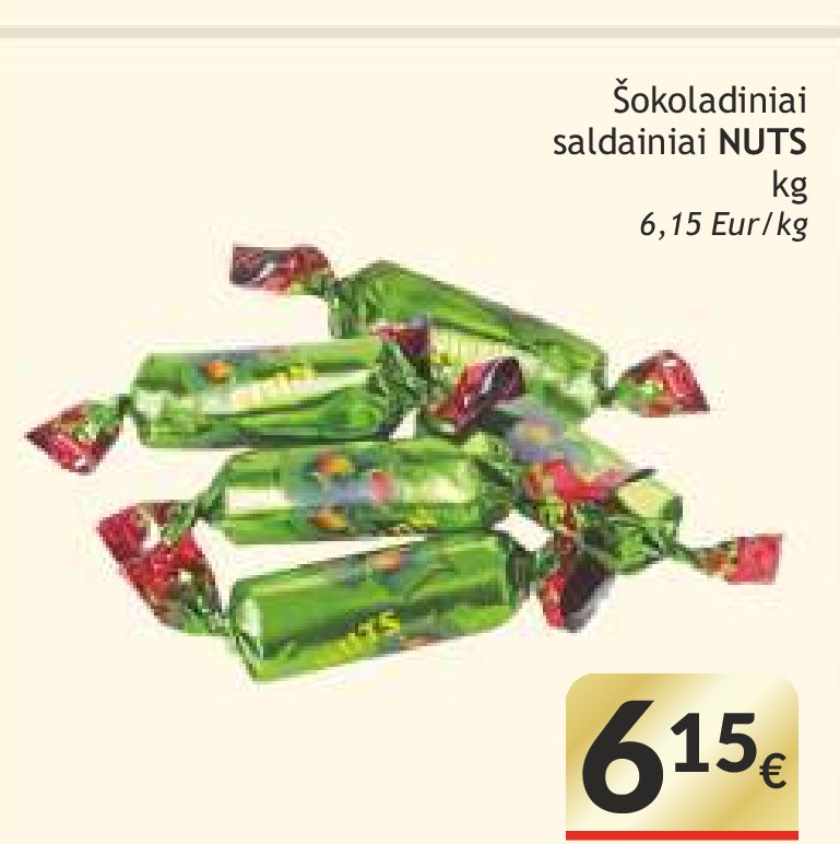 Šokoladiniai saldainiai NUTS