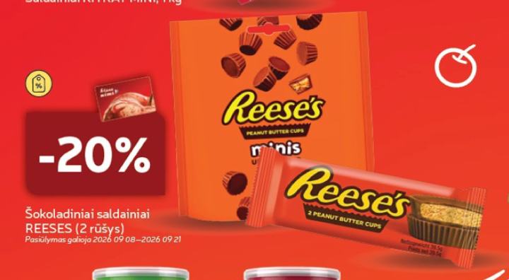 Šokoladiniai saldainiai REESES