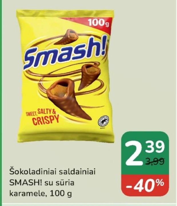 Šokoladiniai saldainiai SMASH!, 100 g