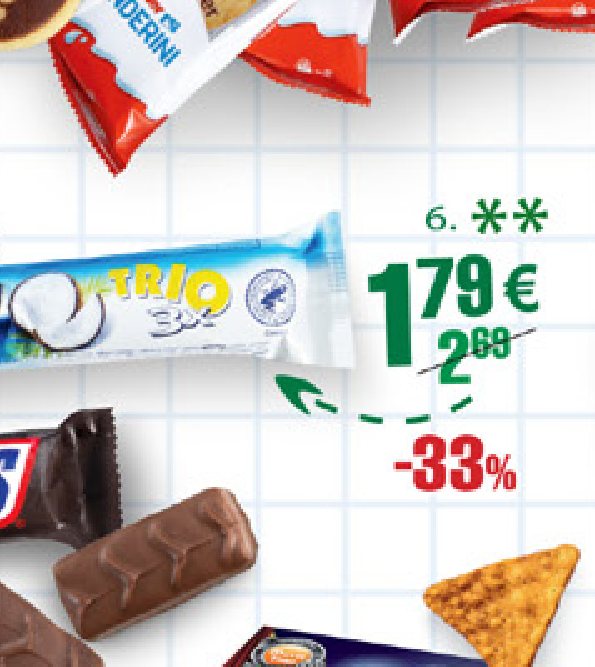 Šokoladinis batonėlis BOUNTY TRIO, 85 g