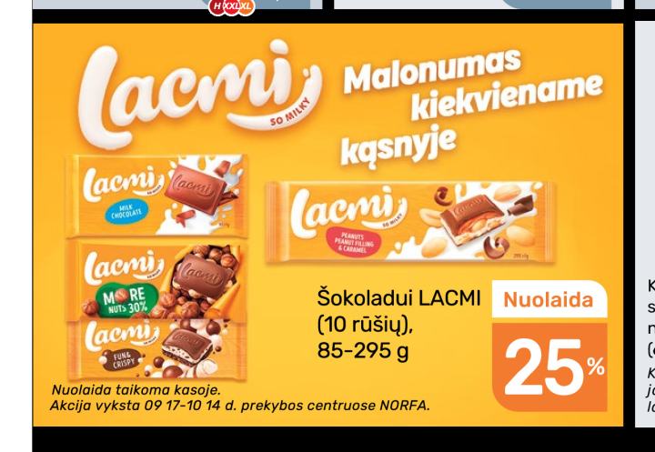 Šokoladui LACMI, 295 g